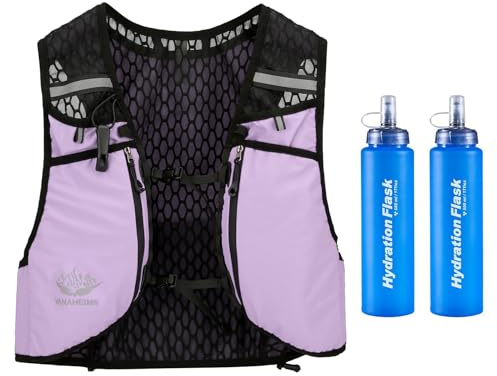 SOUUXIU Laufweste mit Trinkbeutel, verstellbare Universal-Trinkweste für Damen und Herren, Klettern, Wandern, Reiten, Zubehör