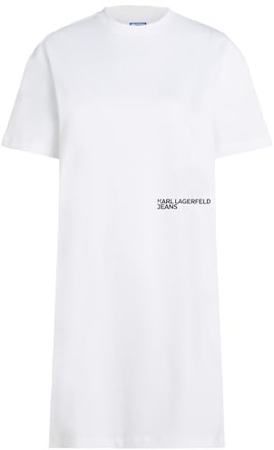 Karl Lagerfeld Jeans Mujer Karlismall T-Shirt Dress White L