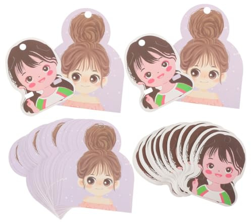 NIYANGLE 150 Stück Haarschmuck Displaykarten Anpassbar aus Papier für Haargummis Haarspangen Präsentation für Friseursalons Tragbar für Reisen