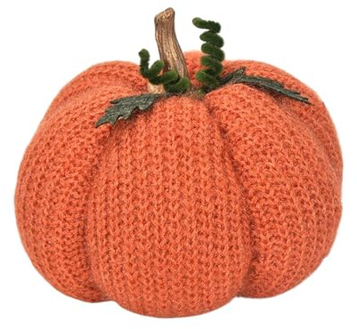 Decor Knit Artificial Pumpkins - Reusable Decorative Halloween Fabric Pumpkin Knitting Patterns, For Fall Harvest Festival, Halloween Home Table Decor, Hanksgiving Harvest Party
