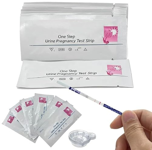 Reroon Pregnancy Test HCG Strips 50 Count for Fertility Women | Home Early Detection Pregnancy Kits with Over 99% Accurate | Bulk Highly Sensitive HCG Urine Tests | Individually Wrapped | 50 Cups