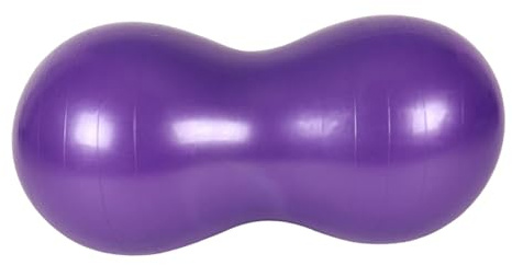 KiBcsLic Ball de Peanuts Pelota de Pilates con Bomba Pelota Sensorial para Sentarse Flexible Silla para Niños Y Adultos en PVC Robusto Antideslizan, PÚrpura