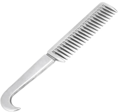 Aumotop Peigne à Tirer la Queue en Métal, Outil de Toilettage à Crinière Solide, pour Chien et Chat, en Aluminium, 3,9 Pouces (6,5 pouces)