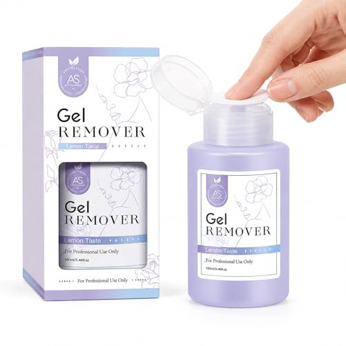 Acetone Gel Polish Remover 160ml - Fast Gel Nail Polish Remover - Quickily Removes Gels Nail Polish Within 2-4 Mins - Soak Off Nail Remover For Nails - Gentle Glue Remover for Acrylic Nails, Gels