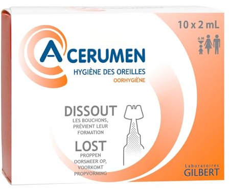A-Cerumen Hygiène des oreilles Solution Pour Oreilles Unidoses 10x2ml