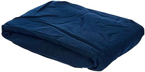 Amazon Basics Spannbettlaken, 180 x 200 x 30 cm, Mikrofaser, Spannbetttuch - Matratzenhöhe bis 30 cm, Marineblau