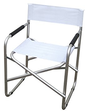 Linea Garden Friend Regiestuhl aus Aluminium und PVC 600D, Farbe Weiß.