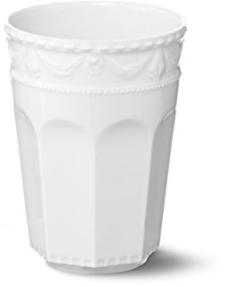 KPM Berlin - KURLAND Becher Latte Macchiato Gr. 2 Duo-Set., handgefertigte Porzellanbecher 300 ml für Kaltgetränke & Heißgetränke Kaffeebecher, handmade, weiß (2x300 ml)