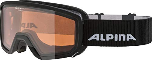 ALPINA SCARABEO S Q - Verspiegelte, Kontrastverstärkende & Polarisierte OTG Skibrille Mit 100% UV-Schutz Für Erwachsene, black, One Size