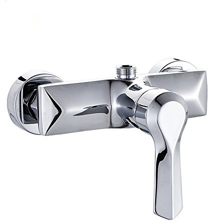 Moderne Mode Chrom Wandmontierte Dusche Wasserhahn Wasserhahn Manueller Mischbatterie Ventil Kontrollschalter Badezimmer Zubehör
