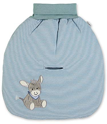 Sterntaler Wattiertes Strampelnest Esel Emmi, Alter: Für Babys ab der Geburt, 48 x 42 cm, Hellblau/Mehrfarbig