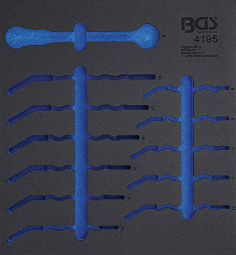 BGS 4195-1 | Werkstattwageneinlage 2/3 | leer | für Art. 4195 | Hartschaum | Länge 408 mm | Breite 378 mm | Höhe 32 mm | geeignet für alle BGS Werkstattwagen