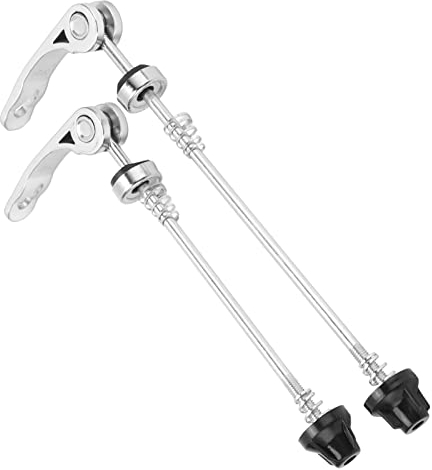 Fahrradachse Schnellspanner, 2 Stück Fahrradnabe Schnellspanner 145mm Vorne 185mm Hinten Verschleißfestigkeit Schnellspanner für Fahrradrad(Silber) Fahrräder