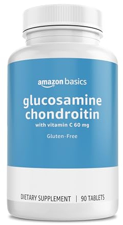 Amazon Basics - Glucosamine Chondroitin, 1500 mg, with Vitamin C 60 mg, 90 Tablets (2 per serving), Gluten Free