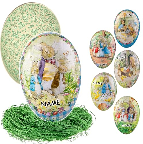 alles-meine.de GmbH 10 Stück Ostereier + Ostergras/Eier zum befüllen Verschiedene Größen & Anzahl frei wählbar 12 bis 36 cm - Hasen - Beatrix Potter/Peter Hase - inkl