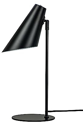Dyberg Larsen Cale Tischlampe Schwarz - Leselampe Hergestellt aus Metall - Modern & Leicht Nachttischlampe - GU10/35W - Schreibtischlampe in Dänisches Design - Schlafzimmer Deko ohne leuchtmittel