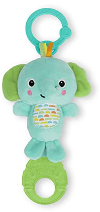 Bright Starts Tug Tunes On-The-Go Toy for Stroller and Carriers - Elephant - Unisex, Newborn +