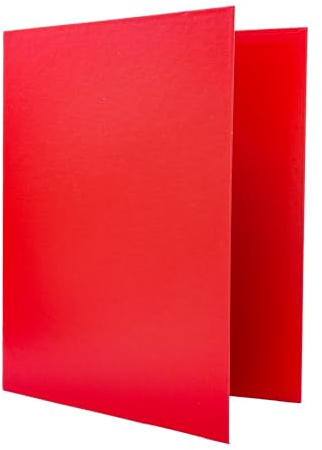 Raylu Paper® - 4 x D-Ringbuch 40 mm, A4 mit Ringen zur Aufbewahrung von Dokumenten, A4 Größe 33,5 cm hoch x 26 cm breit und 6 cm dicker Rücken (rot)