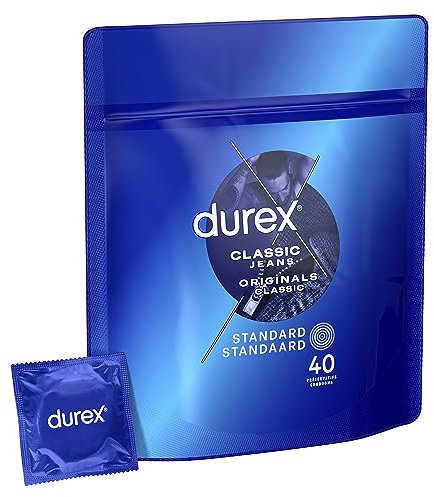 Durex Classic Jeans - 40 Préservatifs - Confort et Confiance