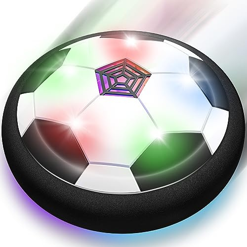 SIMPIM Air Power Fußbal,Spielzeug für Jungen,LED Fußball Kinderspielzeug Air Power Fussball Indoor Leuchtender Schwebender Ball mit,Football Geschenke für Kinder Jungen Mädchen 3 4 5 6 7 8-12 Jahre