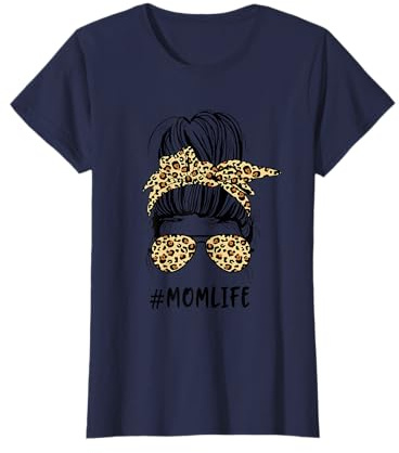 Super Mama Mom Life Leopard Muster Muttertag Beste Mama T-Shirt