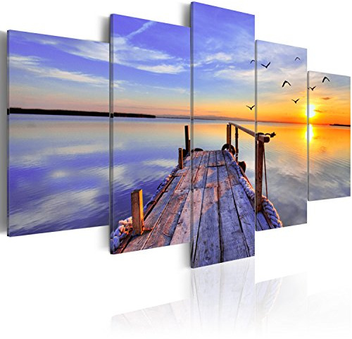B&D XXL - Acrylglasbild Geschenke Heimdekoration, 100x50 cm, 5-teilig | Hochwertige Leinwand, sofort aufhängbar, ideal fürs Wohn- oder Schlafzimmer, wasserfest und lichtecht, langlebig, stilvoll