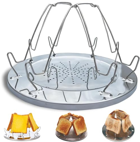 Tostapane Da Campeggio,Tostapane Da Campeggio Pieghevole,Tostapane In Acciaio Inox,Tostapane da Campeggio Pieghevole,Ideato Per Picnic,Roulotte, Campeggio, Cucina, Interno-esterno