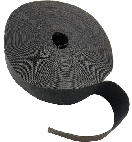 8001 Reusable Cable Tie Roll 82ft x 2 Inch Hook and Loop Tape for Wire Management Heavy Duty Straps Velcro for Cords Organization Adjustable Nylon Strap