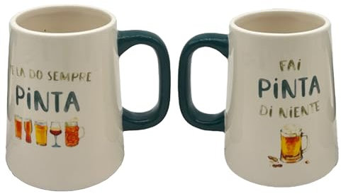 Villa d'Este Home Tivoli Boccale birra 500 ml in gres, Le Travisate