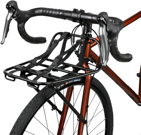 GORIX Bicycle Front Rack Carrier with Belt 24-29 inches Aluminum Light Road Mountain Bike (GFR430)