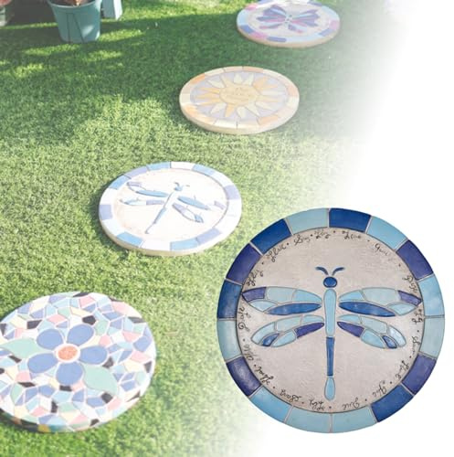 SDGBCXD Pietra da calpestio， Pietre Decorative for Giardini, sentieri, aiuole e Cortili, Resistenti alle intemperie e Vivaci.(Dragonfly)