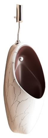 Orinatoio da parete in ceramica da uomo, design intelligente con rilevamento ideale per bagni, garage, hotel, bar, ristoranti e scuole (rosso)