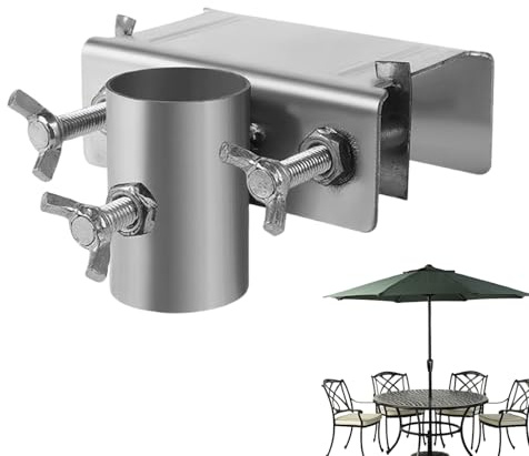 Huayeex Porte-Parapluie pour Balustrade de Terrasse | Clip Support pour Parapluie de Patio et Balcon - Support Portable Pour Piscine Balcon Jardin Camping Plage Activités Extérieures