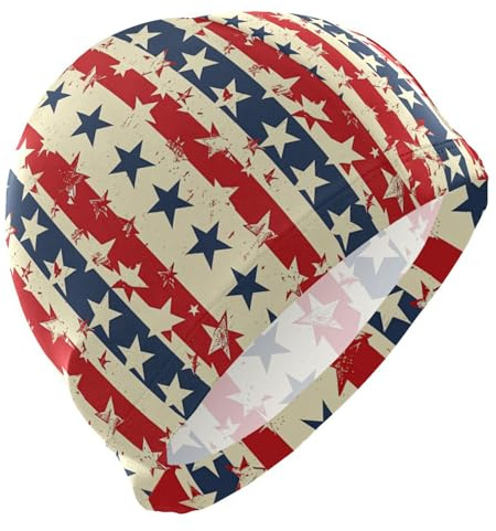 Gorro de baño para hombre, para el Día de la Independencia, impermeable, para mujer, protección del cabello y reducción de arrastre, gorros para Nadar en Piscina Mujer