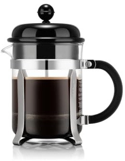 Bodum French Press Kaffeebereiter 0,5 L (4 Tassen) – Modell 1914-01-1 – Klassischer Kaffeezubereiter aus hitzebeständigem Glas & Edelstahl