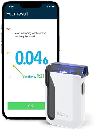 BACtrack Mobile Rechargeable Smartphone Breathalyzer | Professional-Grade Accuracy | App Enabled | iPhone & Android Compatible | BAC Alcohol Tester for Home & Personal Use