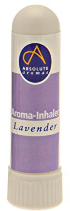 Absolute Aromas Lavender Aroma Inhaler with 100% Pure, Natural French Lavender Essential Oil - A Light Calming Aroma to Soothe and Balance - Gentle Nasal Inhaler