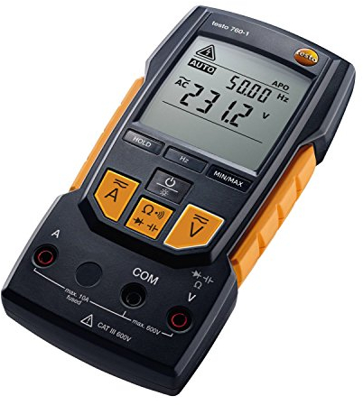 Testo 760-1 Hand Digital Multimeter, CAT III, CAT IV 600V ac / 10A ac, 40M?