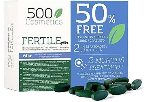 500COSMETICS Fertile – Capsulas 100% Naturales Potencia del Hombre Calidad y Volumen de Esperma Mayor Energía