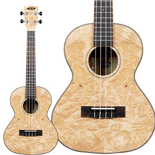 KALA KA-CARA-BUR-T - Salted Caramel Exotic Burl Tenor Ukulele, with Bag (UB-T)