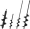 LYFETC Auger Drill Bit for Planting 4pcs Garden Auger Spiral Drill Bit Bulb Planter Auger Post Hole Digger Garden Spiral Hole Drill Planter Soil Auger Planting Auger for Hex Driver Drill Solid Shaft