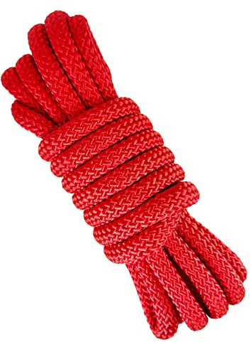 12mm High-Tenacity Polyester Rope. 5M. Red