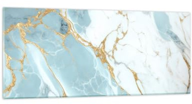 Quadri Moderni su Vetro 120x50 cm Stampe da Parete Astratto Pastello - 6006