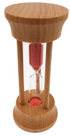 IMIKEYA 3 Minutes Wooden Sand Timer Hourglass Red Sand Classic Design for Kids and Classroom Use for Games and Home Office Decor