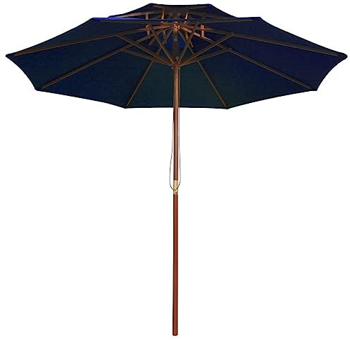Annlera Garten-Sonnenschirm Balkonschirm Marktschirm Tischschirm Strandschirm Gartenmöbel Outdoor-Schirm Wasserdicht und Sonnenschutz Moderne und Elegante Design Blau 270x256 cm