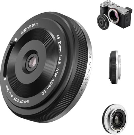 VILTROX AF 28mm F4.5 f/4.5 FE Lente para Montura Sony E, Lente de Enfoque automático de Marco Completo Gran Angular Compatible con cámaras Sony E-Mount a7C a7SIII a7III a7RIII FX3 ZV-E10 a6700