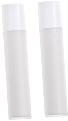 LALADEFIEE 2 Stück Airless Pumpspender Flasche 50ml Kunststoff Vakuum Kosmetikspender Tragbar Reise Nachfüllbar