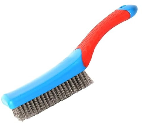 Generisch Tile Joint Cleaner, Stainless Steel Wire Brush, Hard Brush, Wire Cleaning Brush, Brush Cleaner, Tool Brush for Painting, Welding, Brick, Wood, Dirt Carpet Shampoo (Blue, A)