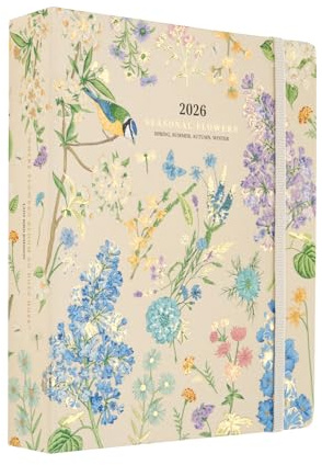 Kokonote Agenda 2026 Semana Vista Seasonal Flowers - Agenda Escolar Universitaria | Con Ilustraciones, Pegatinas y Apartados funcionales : Págs. de Alto gramaje [17 MESES]
