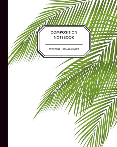 Minimal Palm: Elegant Tropical 8x10” Journal – 100 College Ruled Pages – Aesthetic Notebook for Journaling, Planning & Everyday Writing